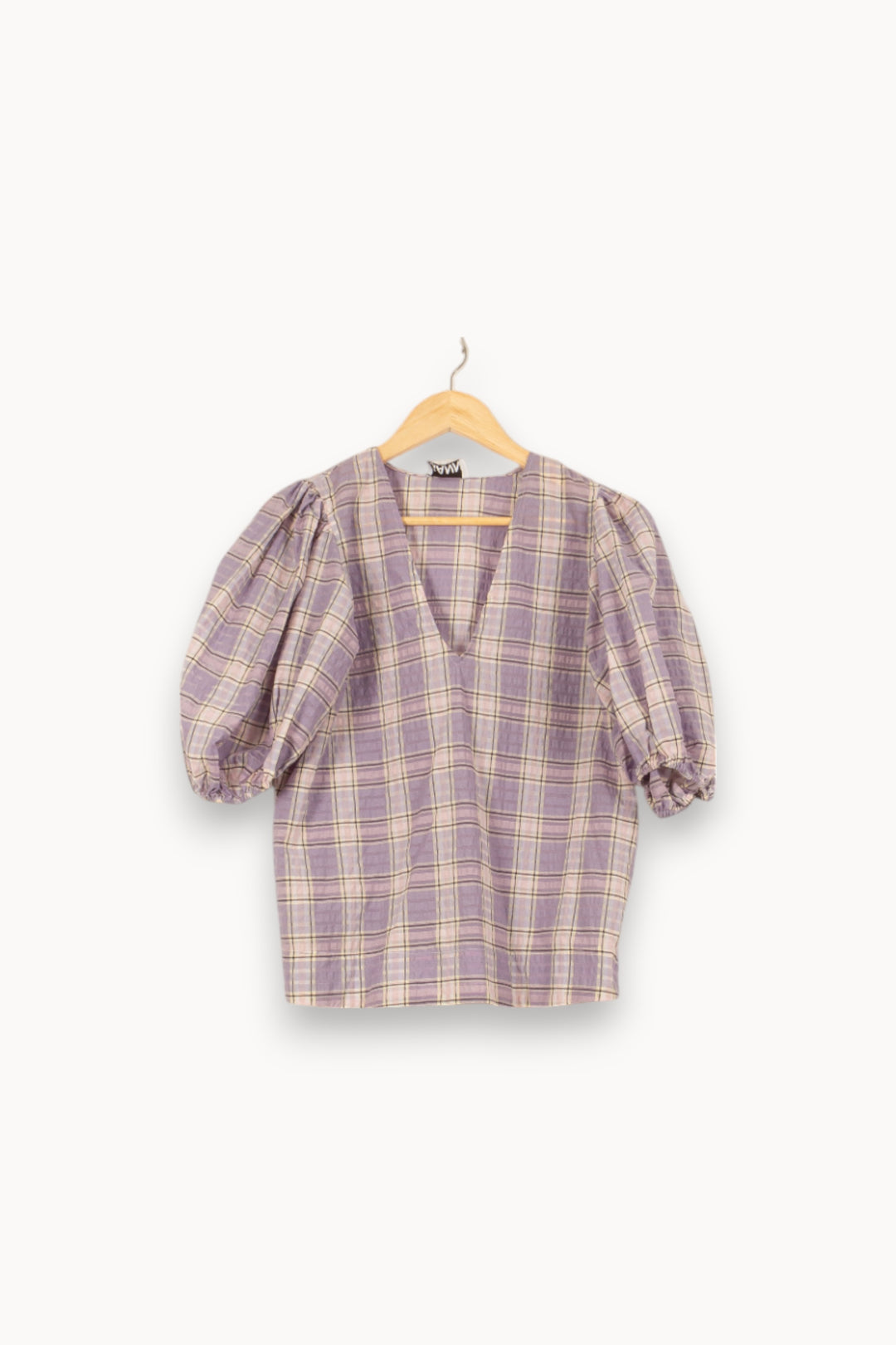 Blouse Violette et Beige - Taille XS/34 de la marque Ganni | PARAD46143 - Vendu par Paradigme - Image 2