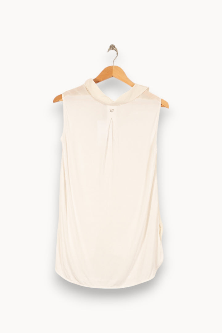 Blouse Sans Manches Blanche - Taille M/38 de la marque Weekend Max Mara | PARAD46145 - Vendu par Paradigme - Image 4