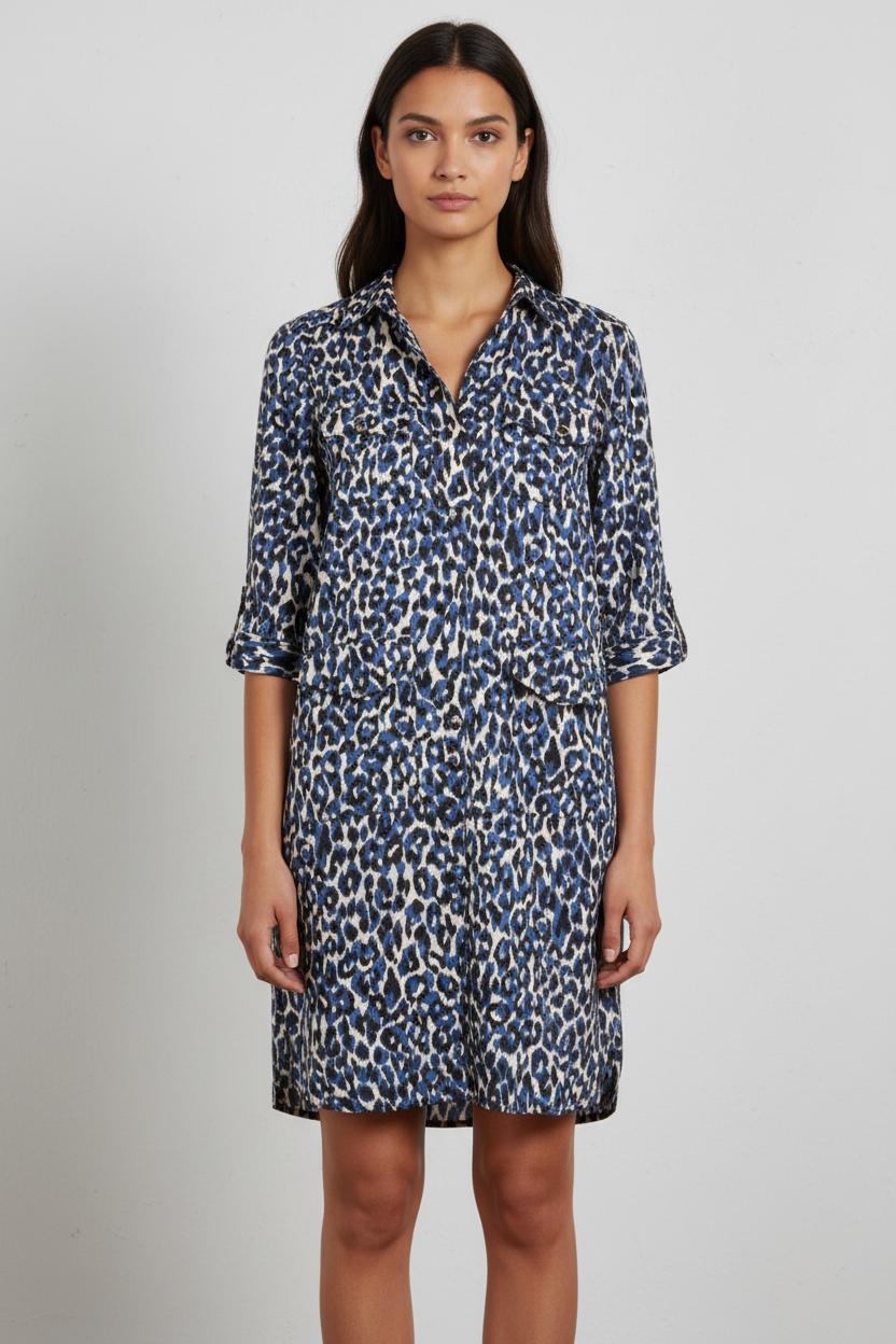 Robe Chemise Bleue et Blanche - Taille M/38