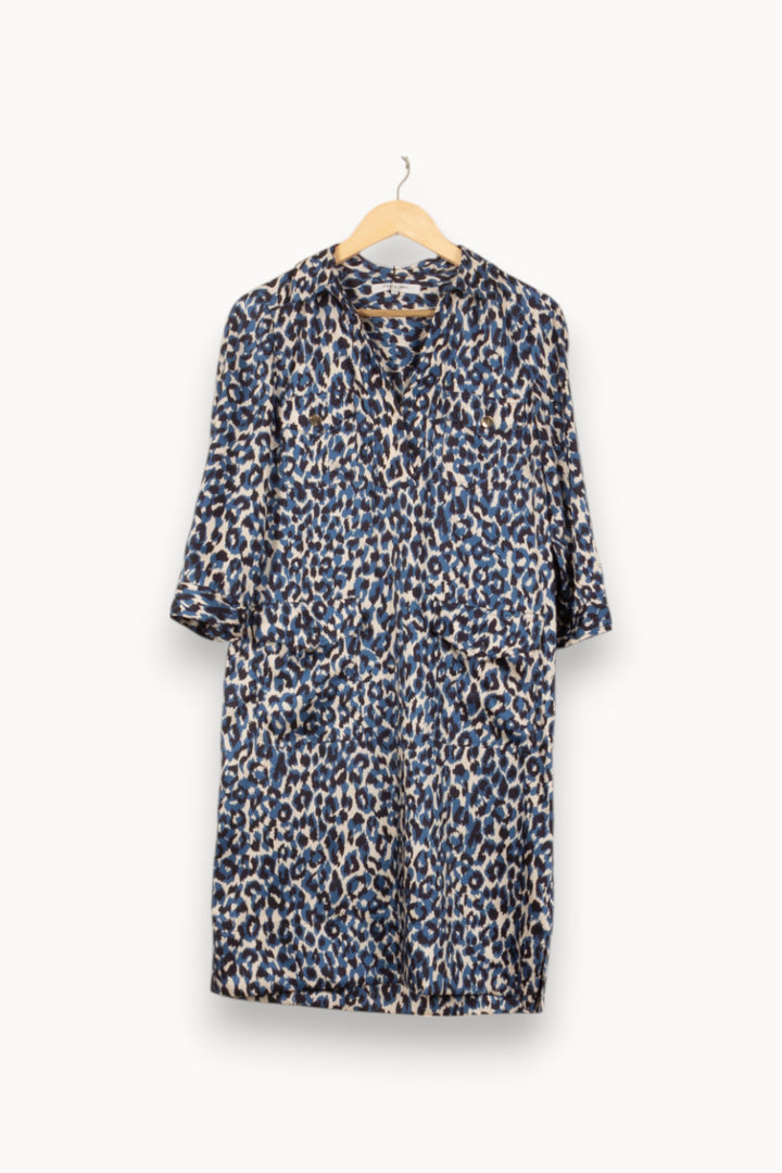 Robe Chemise Bleue et Blanche - Taille M/38 de la marque Gerard Darel | PARAD46148 - Vendu par Paradigme - Image 2