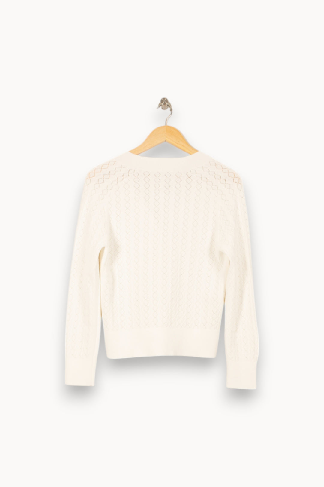 Cardigan Blanc - Taille L/40 de la marque Claudie Pierlot | PARAD46155 - Vendu par Paradigme - Image 4