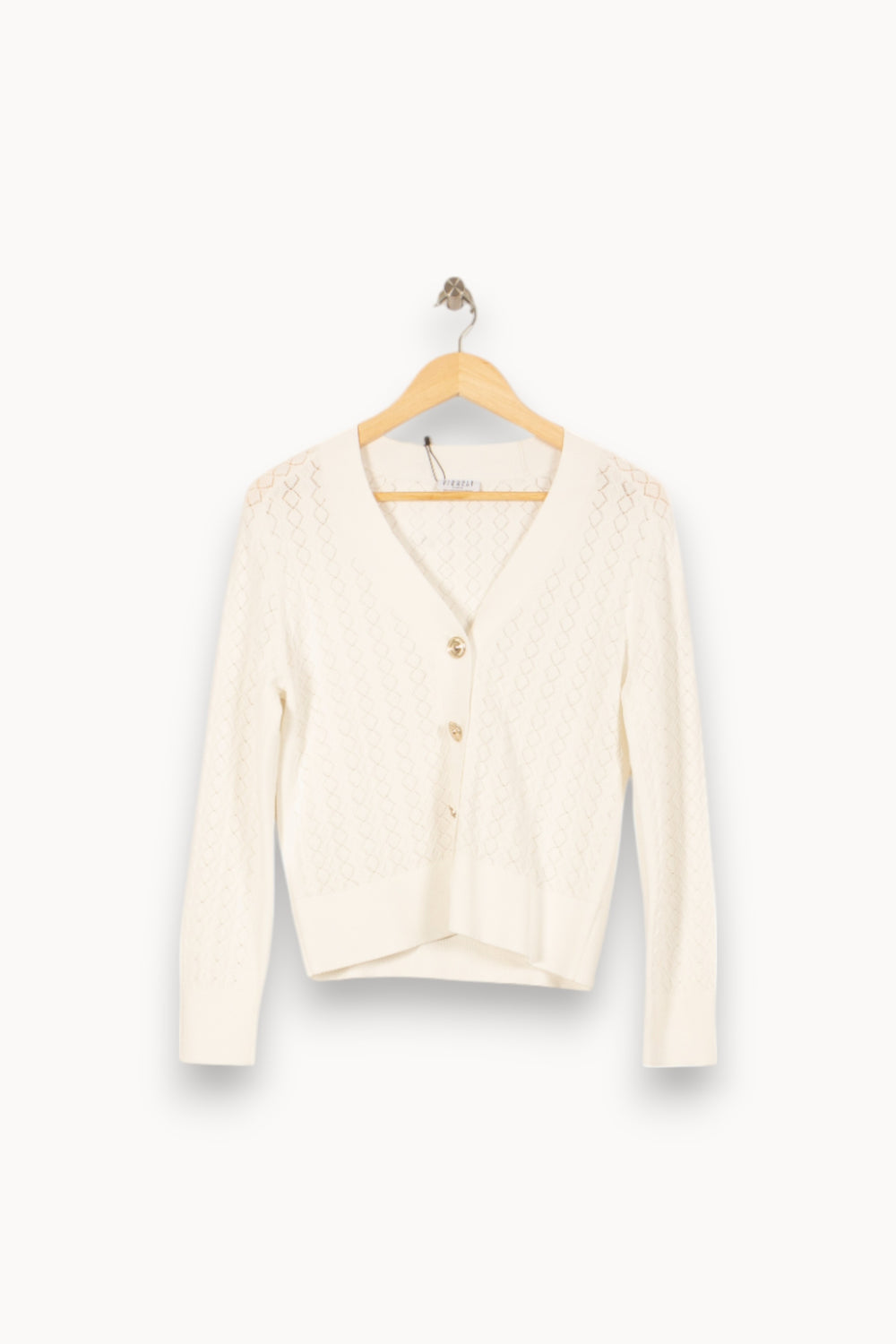 Cardigan Blanc - Taille L/40 de la marque Claudie Pierlot | PARAD46155 - Vendu par Paradigme - Image 2