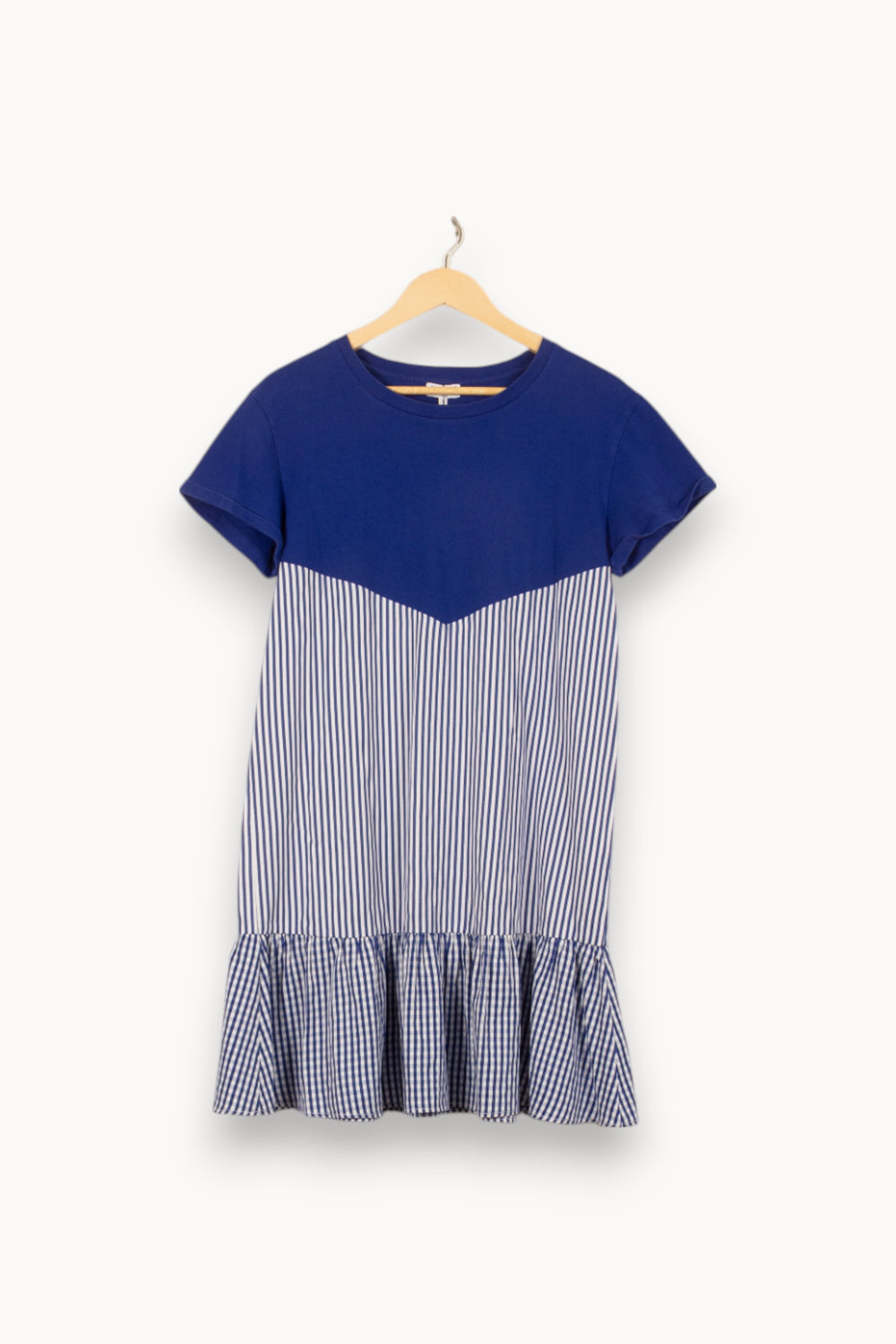 Robe Courte Bleu et Blanche - Taille L/40 de la marque Claudie Pierlot | PARAD46162 - Vendu par Paradigme - Image 2
