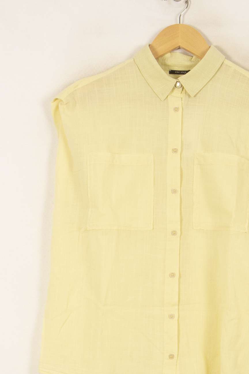 Chemise Sans Manches Jaune - Taille L/40 de la marque One Step | PARAD46163 - Vendu par Paradigme - Image 3