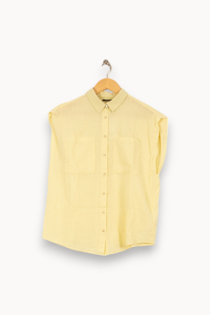 Chemise Sans Manches Jaune - Taille L/40 de la marque One Step | PARAD46163 - Vendu par Paradigme - Image 2