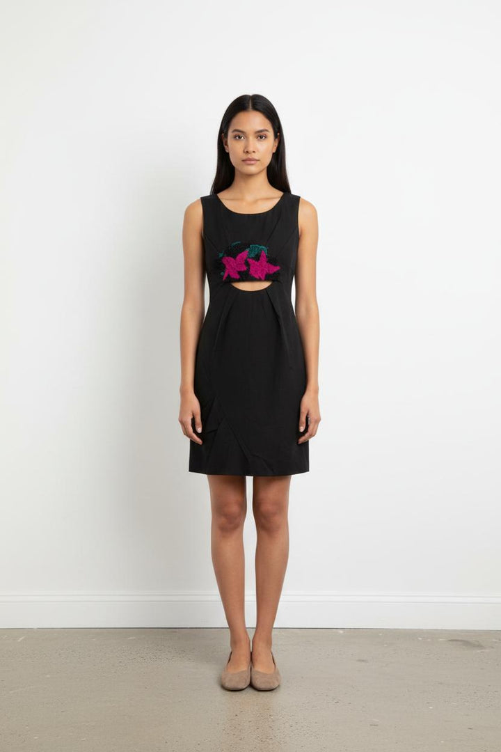 Robe Noire et Fuchsia - Taille S/36