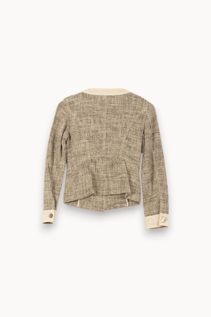 Veste Gris et Beige - Taille S/36 de la marque Weekend Max Mara | PARAD46170 - Vendu par Paradigme - Image 4