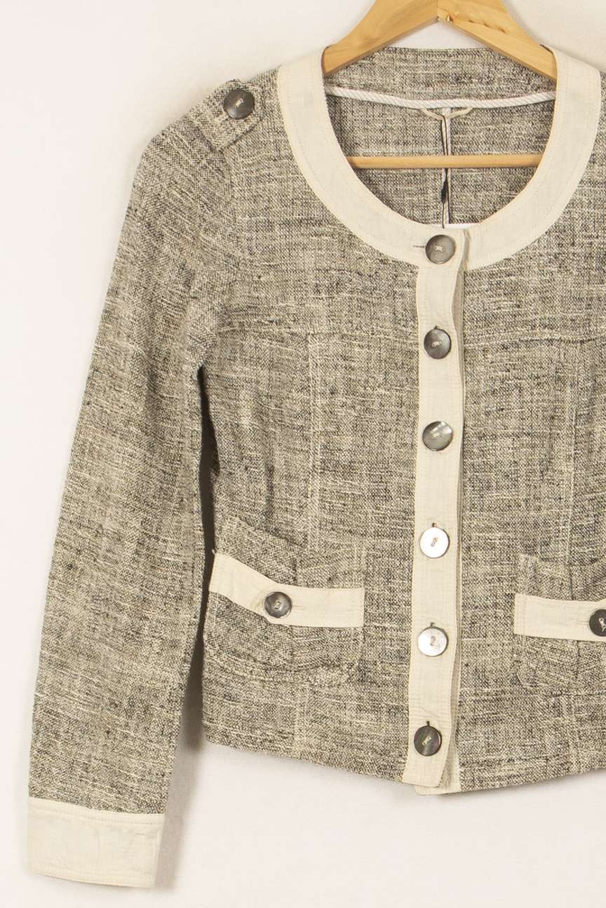 Veste Gris et Beige - Taille S/36 de la marque Weekend Max Mara | PARAD46170 - Vendu par Paradigme - Image 3