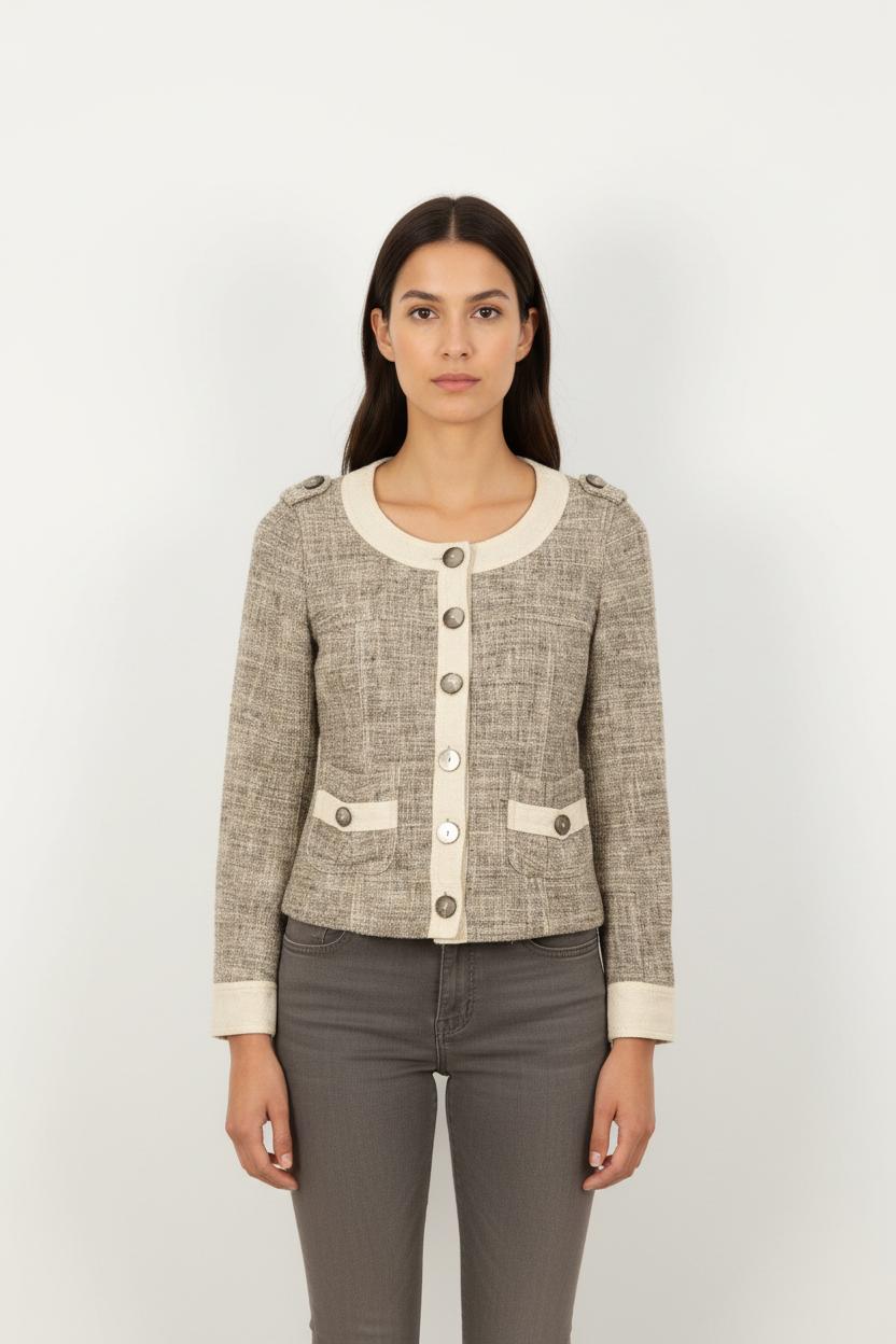 Veste Gris et Beige - Taille S/36