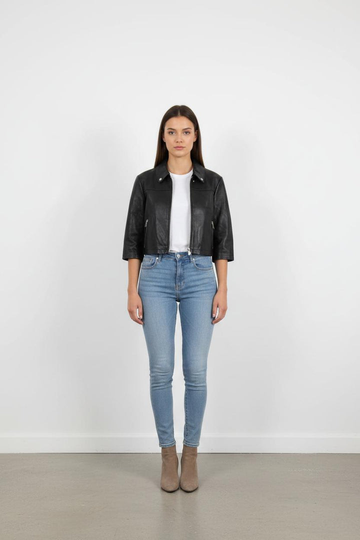Blouson en Cuir Noir - Taille L/40