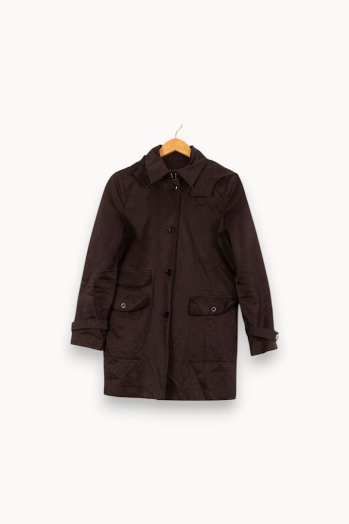 Trench Noir - Taille S/36 de la marque Caroll | PARAD46191 - Vendu par Paradigme - Image 2