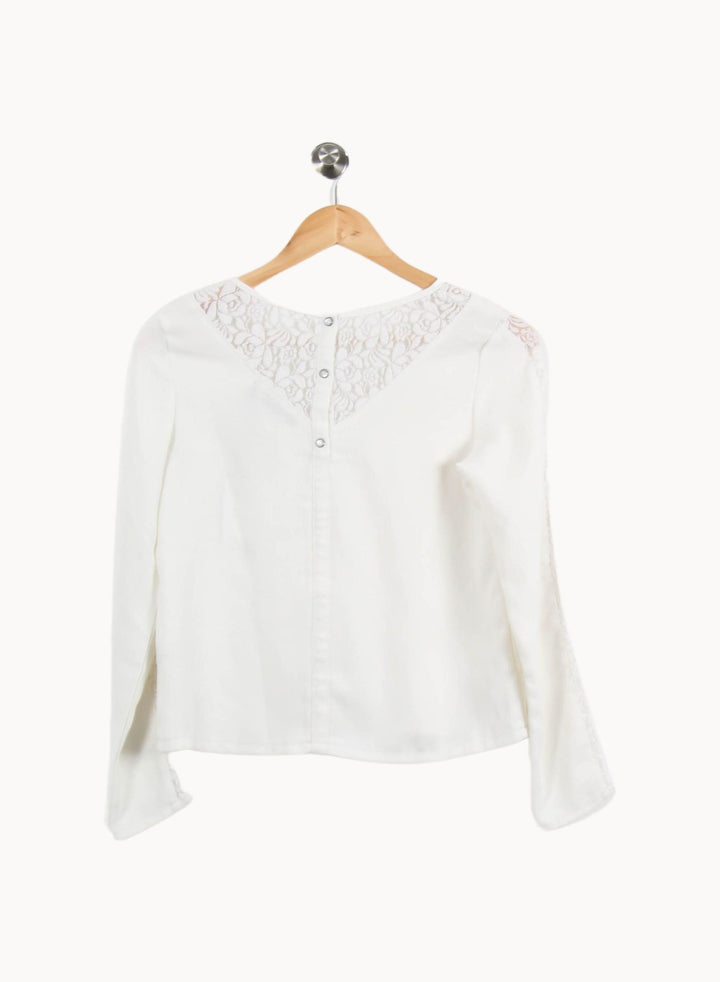 Blouse Blanche - Taille S/36 de la marque IKKS | PARAD46211 - Vendu par Paradigme - Image 2