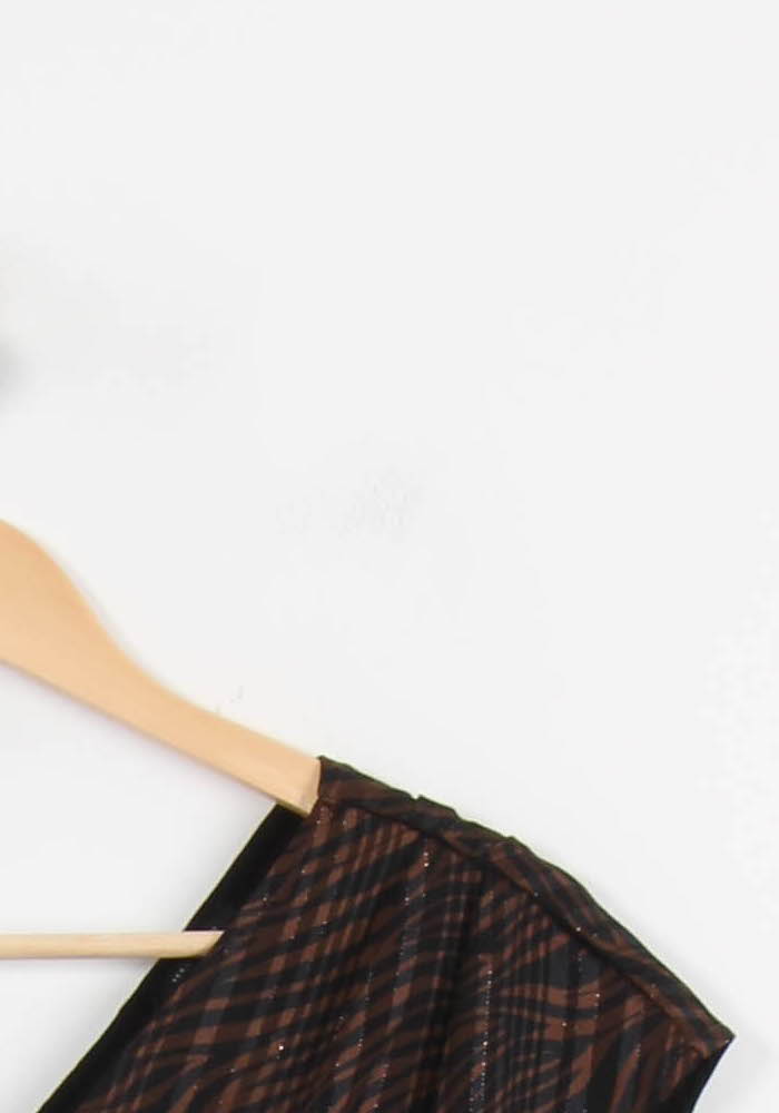 Robe Portefeuille Marron et Noir - Taille XS/34 de la marque IKKS | PARAD46218 - Vendu par Paradigme - Image 3