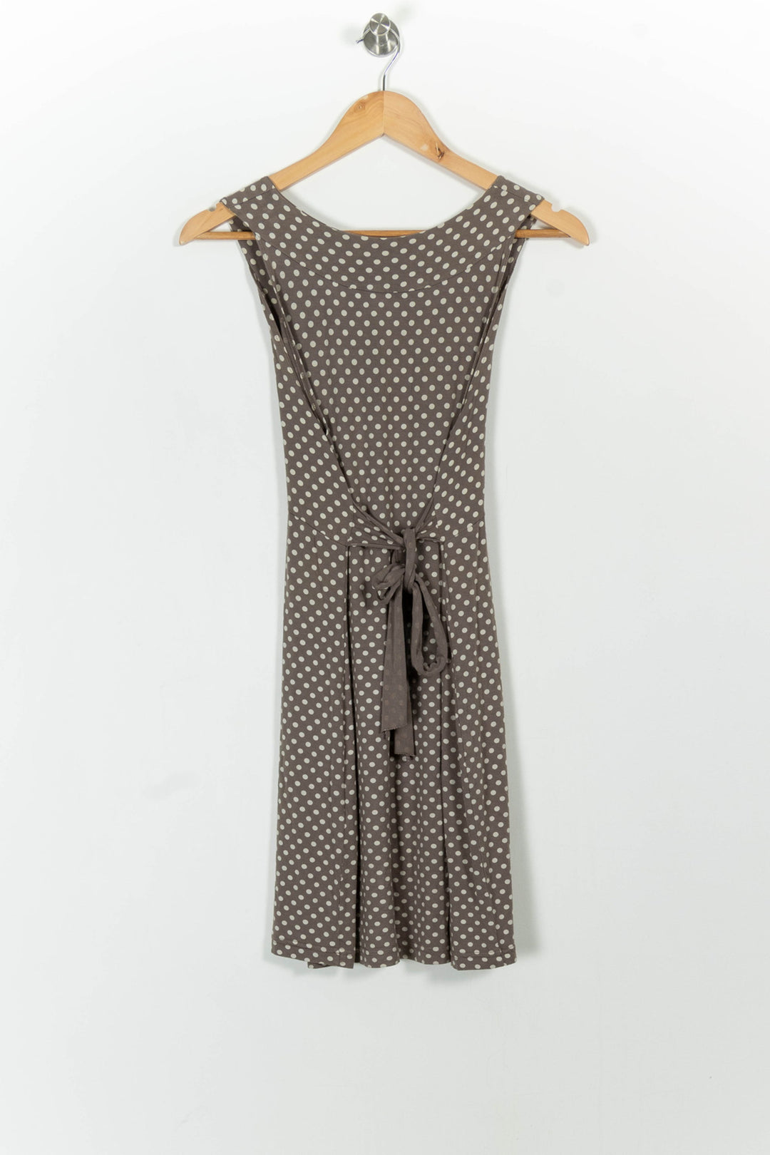 Robe Marron à Pois Beiges - Taille S/36 de la marque La Fée Maraboutée | PARAD46225 - Vendu par Paradigme - Image 4