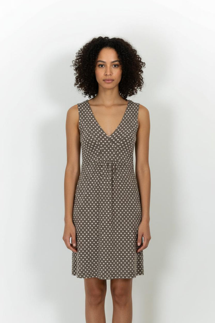 Robe Marron à Pois Beiges - Taille S/36 de la marque La Fée Maraboutée | PARAD46225 - Vendu par Paradigme - Image 1