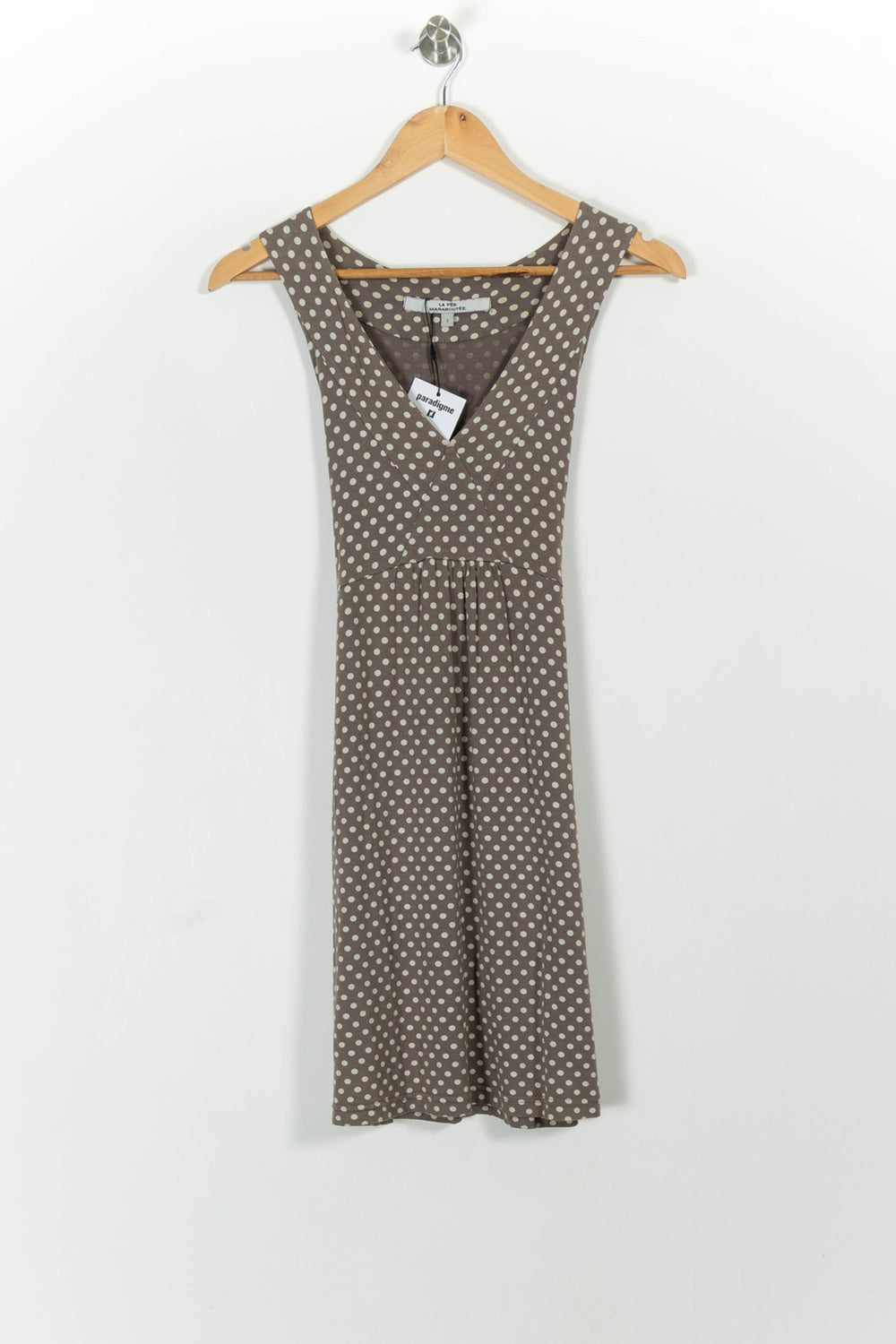 Robe Marron à Pois Beiges - Taille S/36 de la marque La Fée Maraboutée | PARAD46225 - Vendu par Paradigme - Image 2