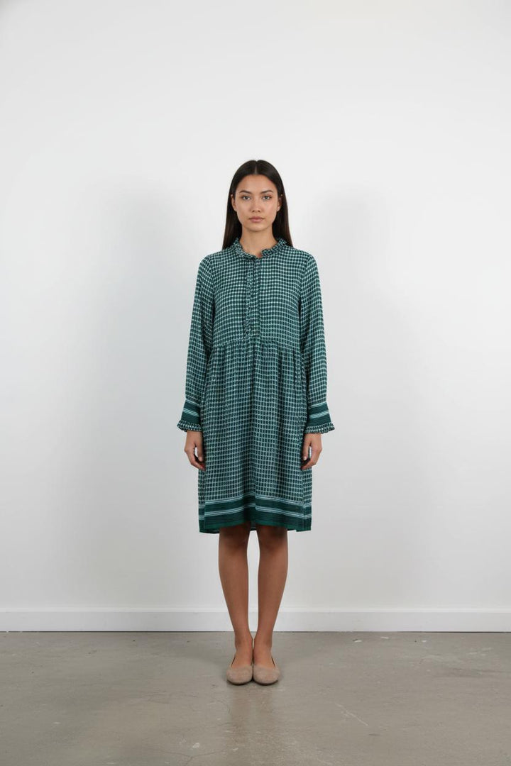 Robe Courte Verte et Blanche - Taille XS/34