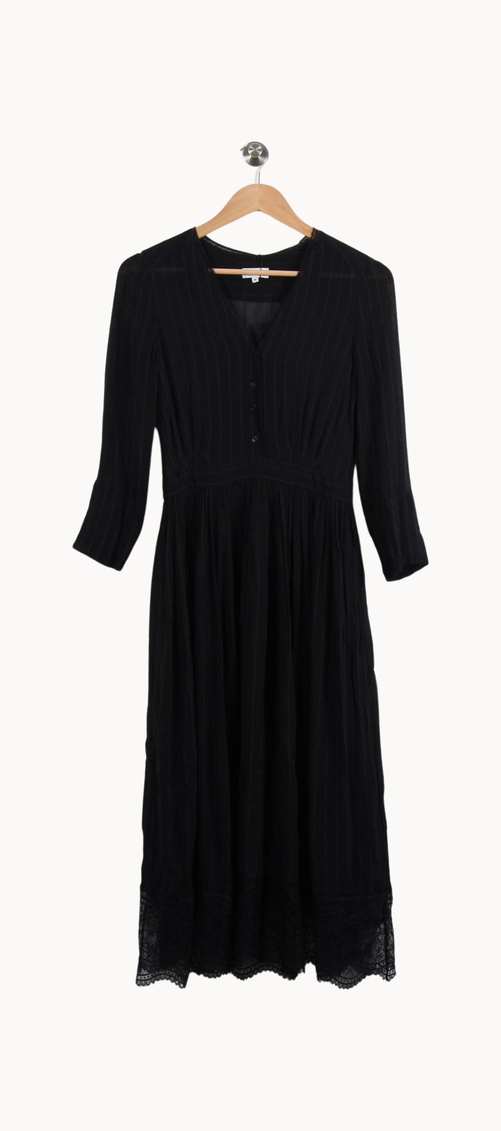 Robe Longue Noire - Taille S/36 de la marque Claudie Pierlot | PARAD46230 - Vendu par Paradigme - Image 2