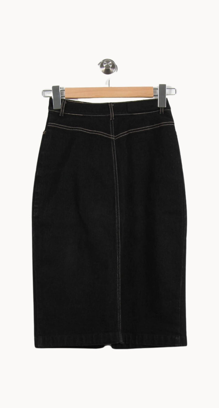 Jupe Midi Noire - Taille S/36 de la marque Max Mara | PARAD46239 - Vendu par Paradigme - Image 4
