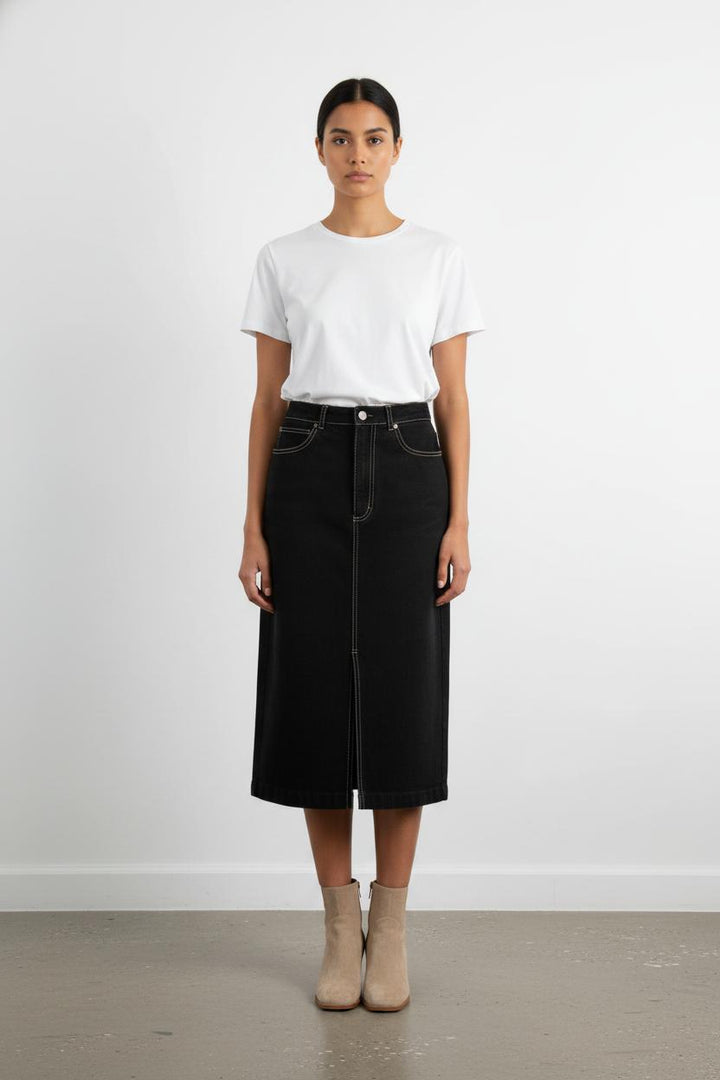 Jupe Midi Noire - Taille S/36