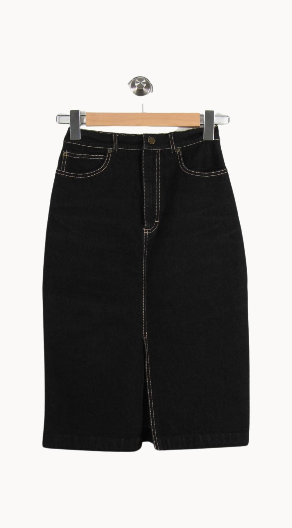 Jupe Midi Noire - Taille S/36 de la marque Max Mara | PARAD46239 - Vendu par Paradigme - Image 2