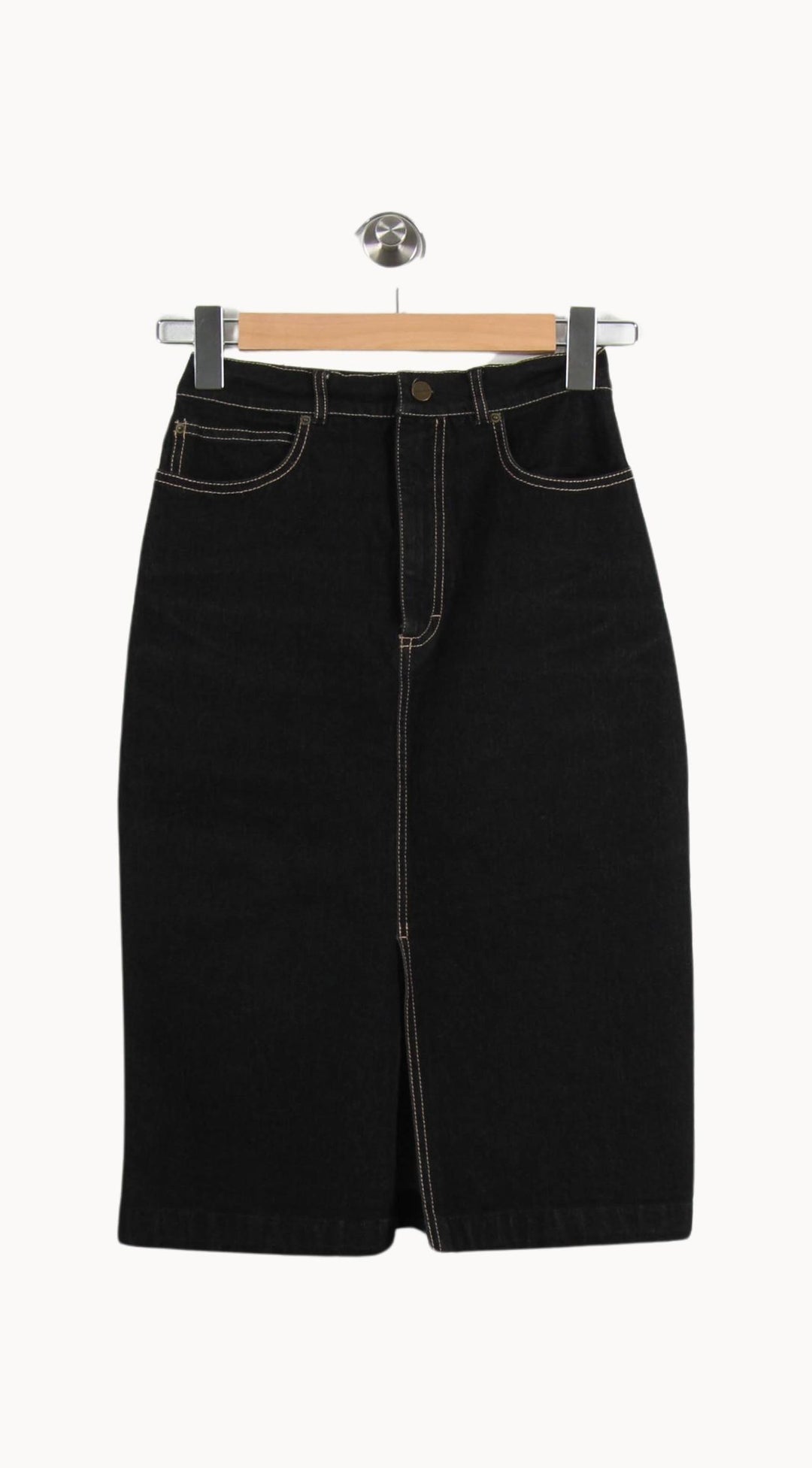 Jupe Midi Noire - Taille S/36 de la marque Max Mara | PARAD46239 - Vendu par Paradigme - Image 2