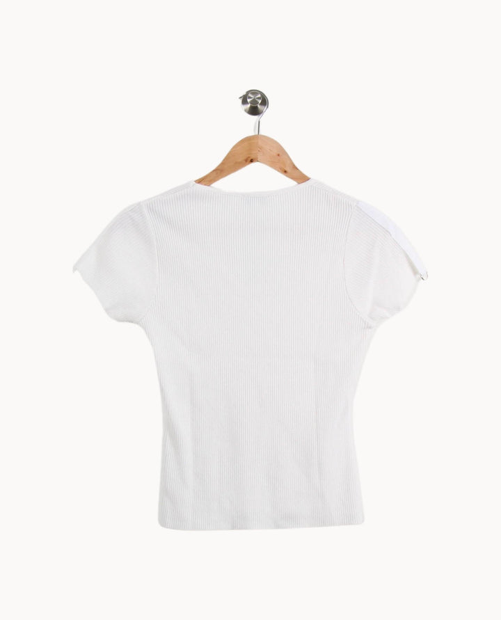 T-shirt Blanc - Taille M/38 de la marque Gerard Darel | PARAD46260 - Vendu par Paradigme - Image 4