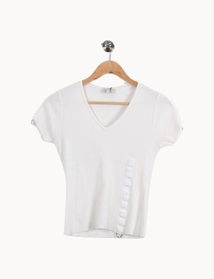 T-shirt Blanc - Taille M/38 de la marque Gerard Darel | PARAD46260 - Vendu par Paradigme - Image 2