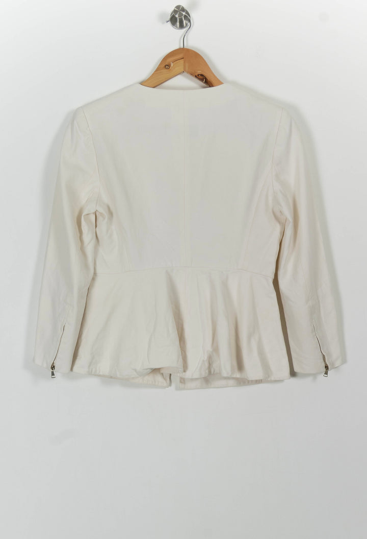 Veste Blanche - Taille L/40 de la marque Max Mara | PARAD46264 - Vendu par Paradigme - Image 4