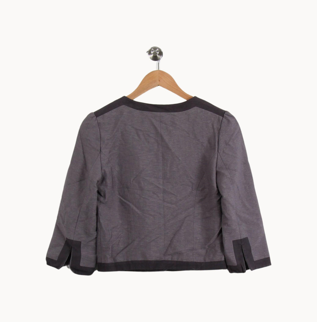 Veste Courte Violette et Noire - Taille S/36 de la marque Maison 123 | PARAD46277 - Vendu par Paradigme - Image 4