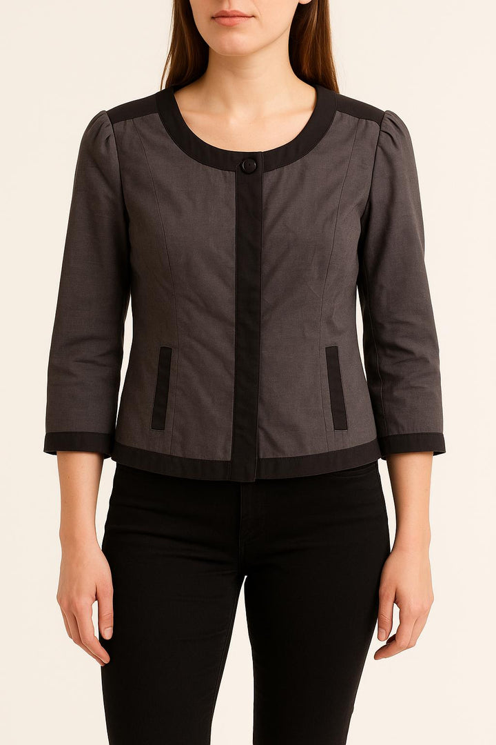 Veste Courte Violette et Noire - Taille S/36 de la marque Maison 123 | PARAD46277 - Vendu par Paradigme - Image 1