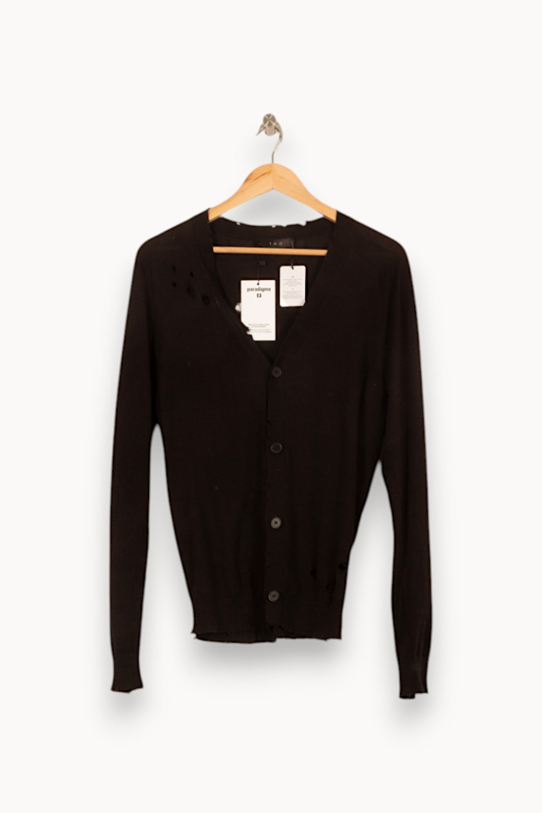 Cardigan Noir - Taille L/40 de la marque IRO | PARAD46280 - Vendu par Paradigme - Image 4