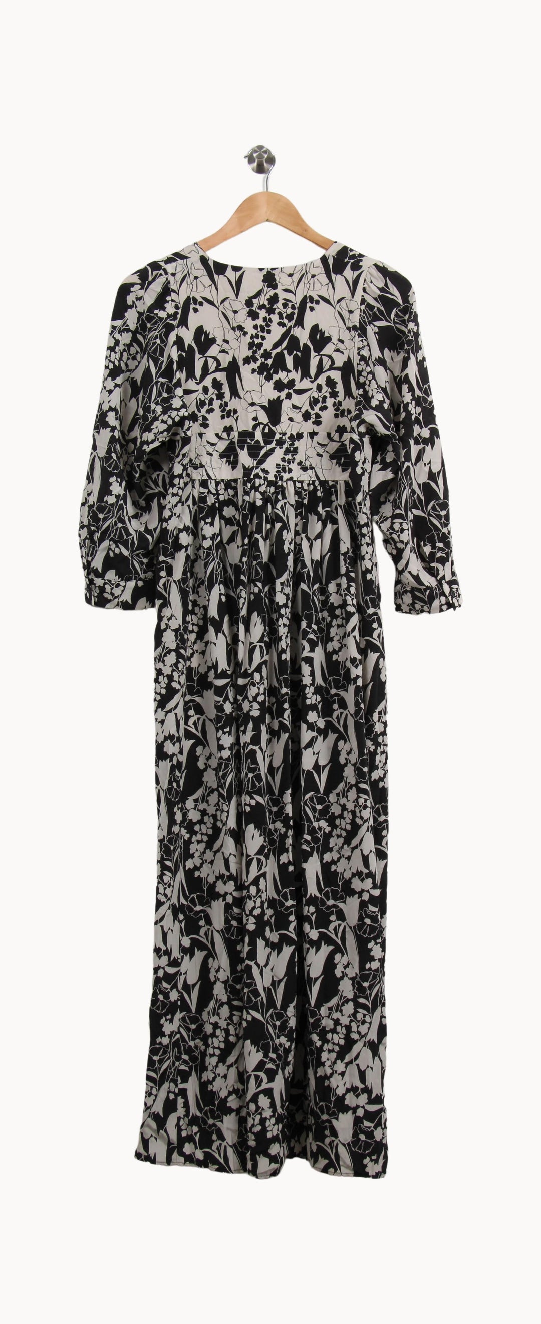 Robe Longue Noire et Blanche - Taille M/38 de la marque Max Mara | PARAD46308 - Vendu par Paradigme - Image 4