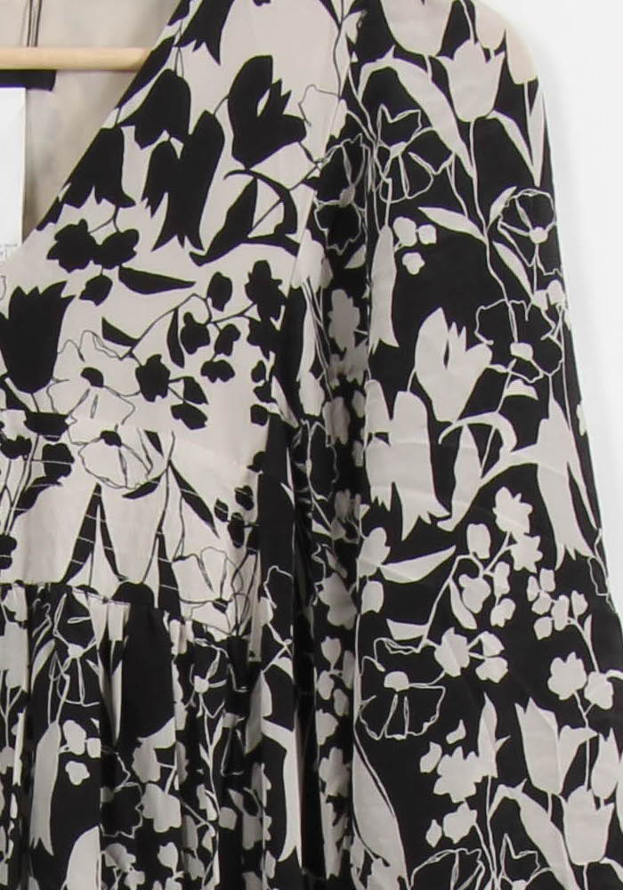 Robe Longue Noire et Blanche - Taille M/38 de la marque Max Mara | PARAD46308 - Vendu par Paradigme - Image 3