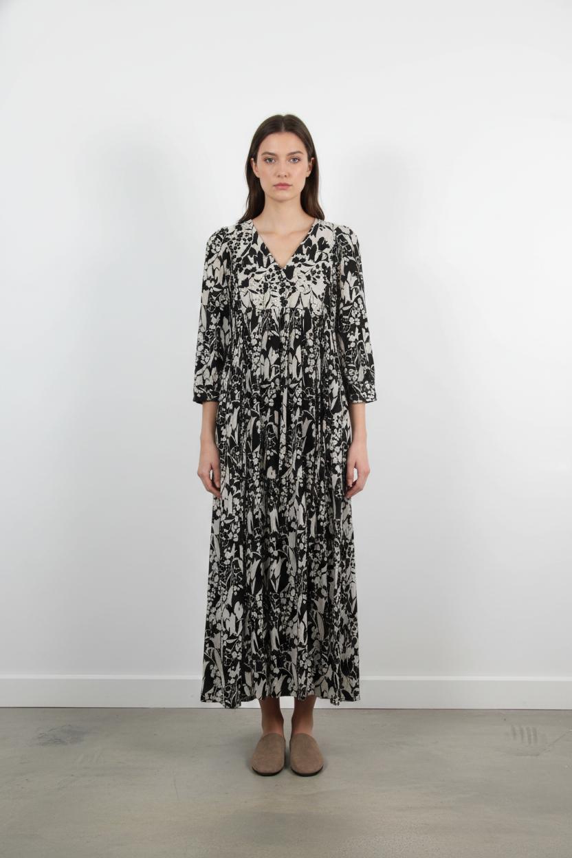 Robe Longue Noire et Blanche - Taille M/38