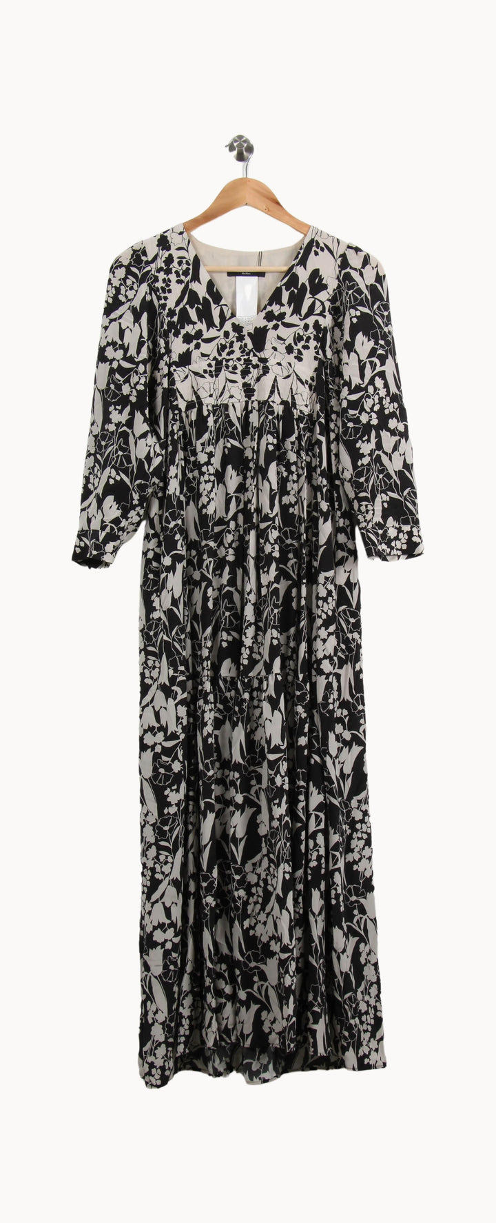 Robe Longue Noire et Blanche - Taille M/38 de la marque Max Mara | PARAD46308 - Vendu par Paradigme - Image 2