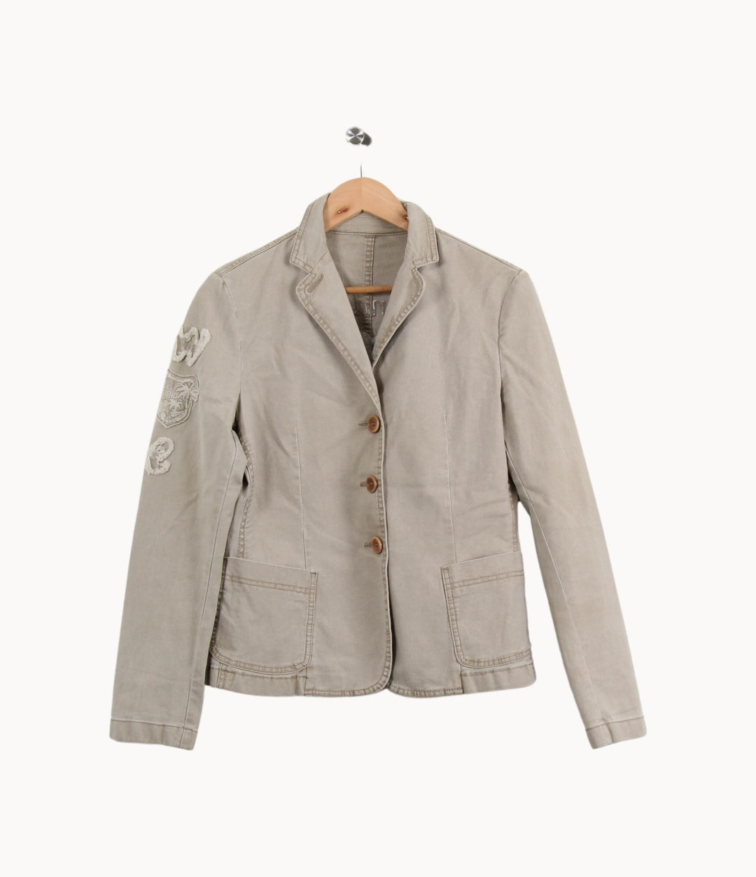 Blazer Beige - Taille L/40 de la marque Max Mara | PARAD46309 - Vendu par Paradigme - Image 2