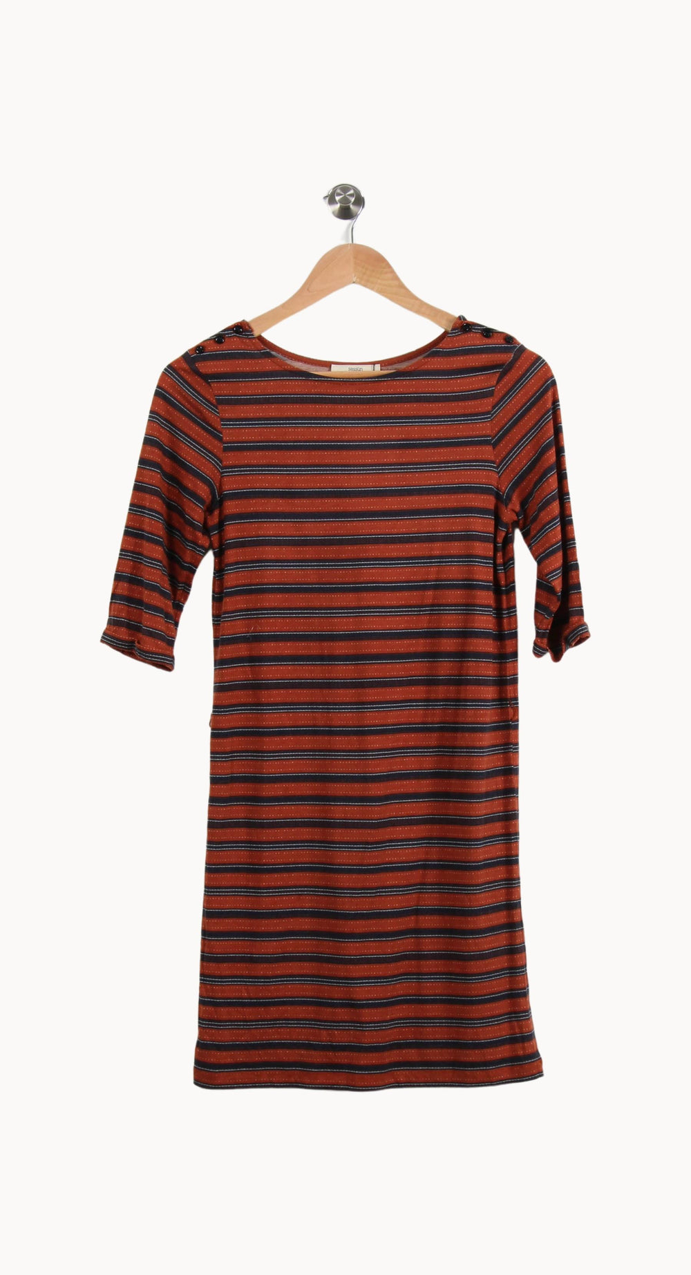Robe Courte Orange et Noire - Taille S/36 de la marque Sessùn | PARAD46311 - Vendu par Paradigme - Image 2