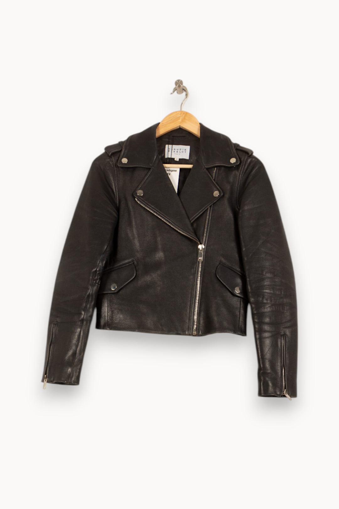 Perfecto Noir - Taille S/36 de la marque Claudie Pierlot | PARAD46337 - Vendu par Paradigme - Image 2