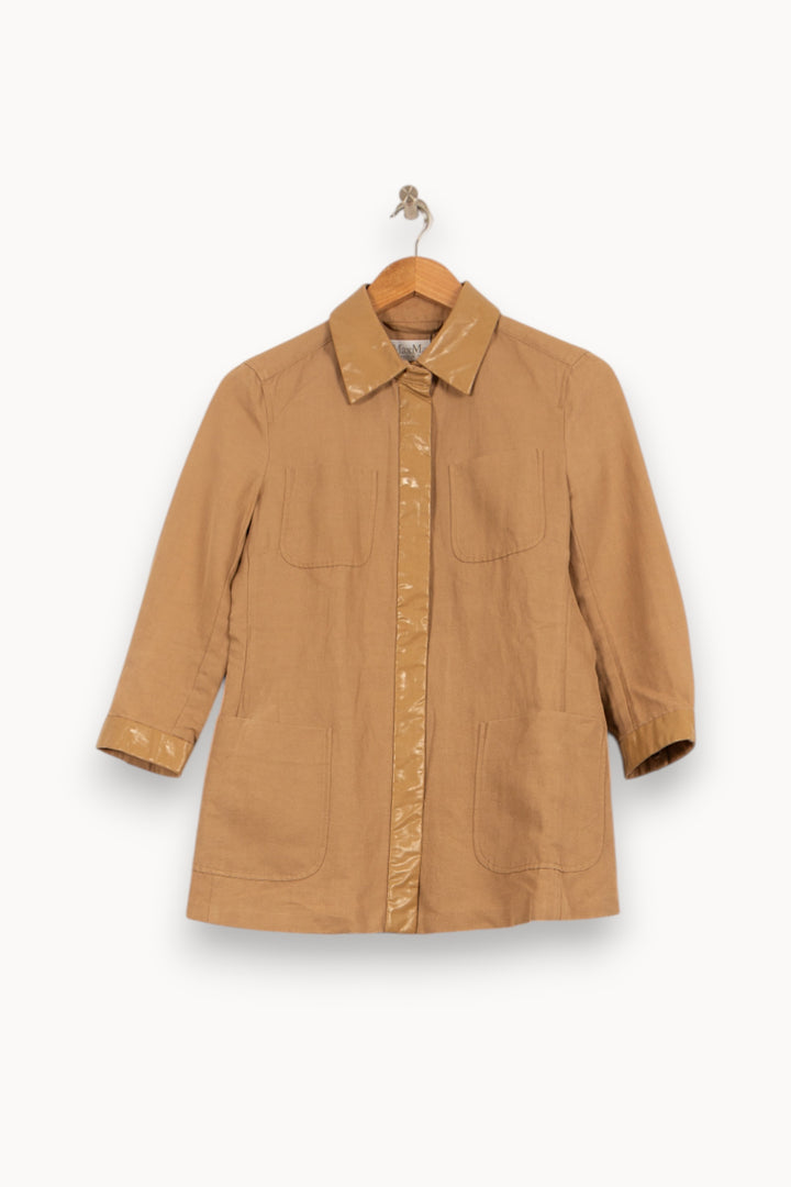 Veste Beige - Taille S/36 de la marque Max Mara | PARAD46373 - Vendu par Paradigme - Image 2