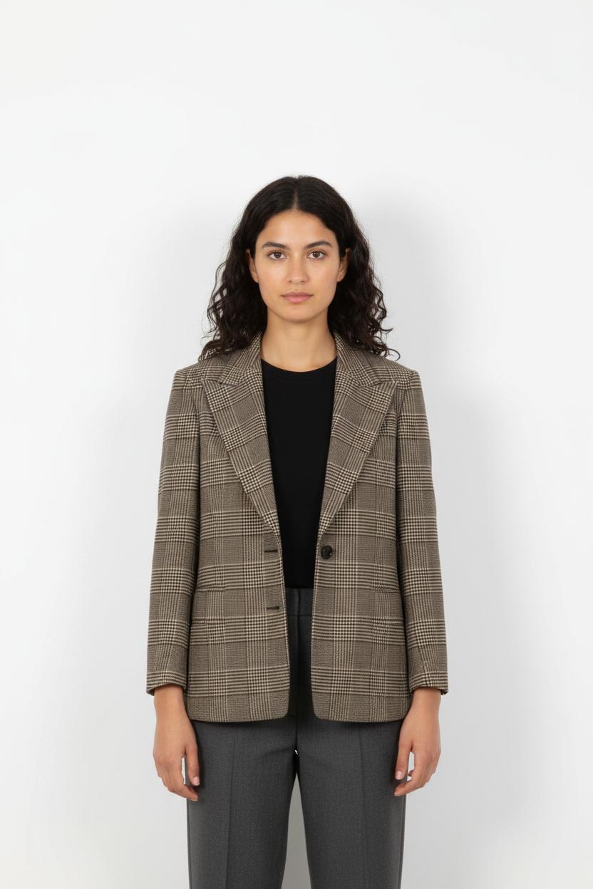 Blazer Gris à Carreaux - Taille L/40