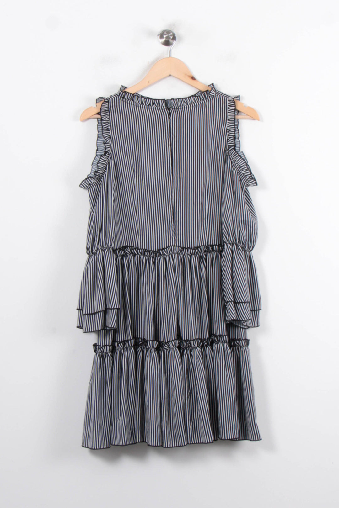 Robe Midi Rayée Noire et Blanche - Taille M/38 de la marque Maje | PARAD46400 - Vendu par Paradigme - Image 4