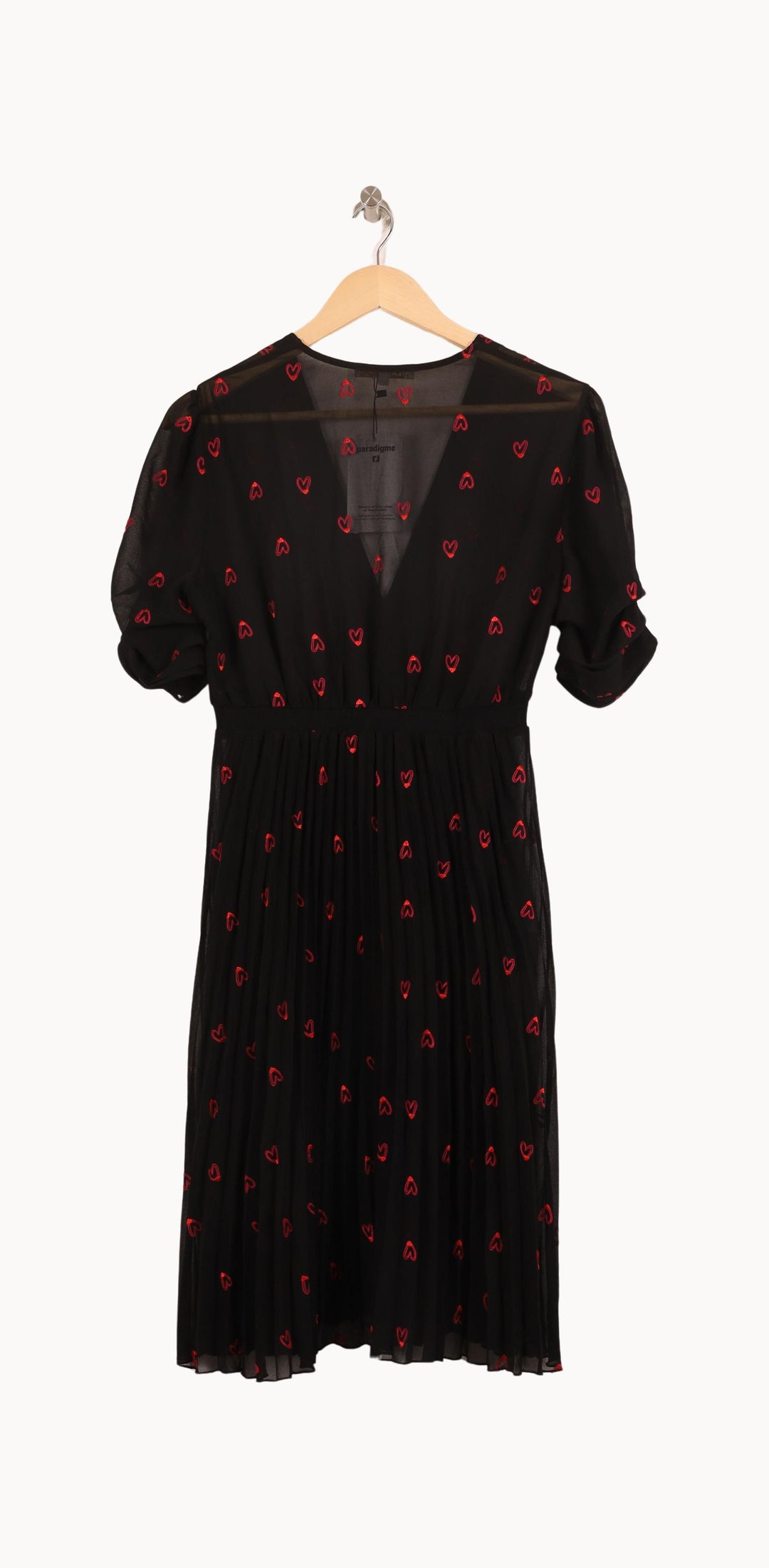 Robe Midi Noire et Rouge - Taille XL/42 de la marque Maje | PARAD46402 - Vendu par Paradigme - Image 4