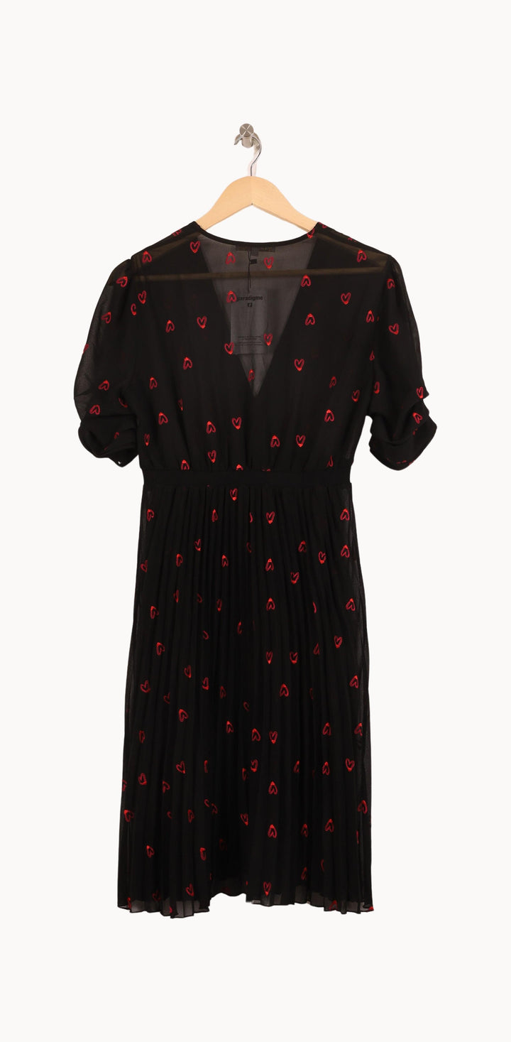 Robe Midi Noire et Rouge - Taille XL/42 de la marque Maje | PARAD46402 - Vendu par Paradigme - Image 4