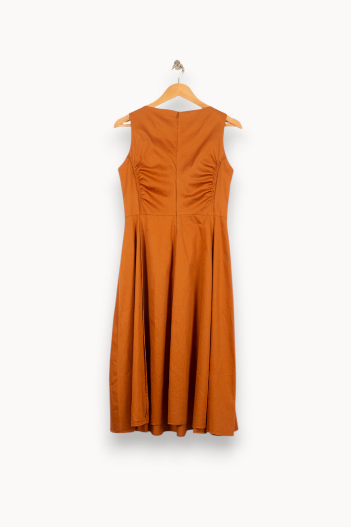 Robe Longue Marron - Taille L/40 de la marque Tara Jarmon | PARAD46414 - Vendu par Paradigme - Image 4