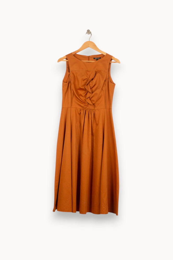 Robe Longue Marron - Taille L/40 de la marque Tara Jarmon | PARAD46414 - Vendu par Paradigme - Image 2