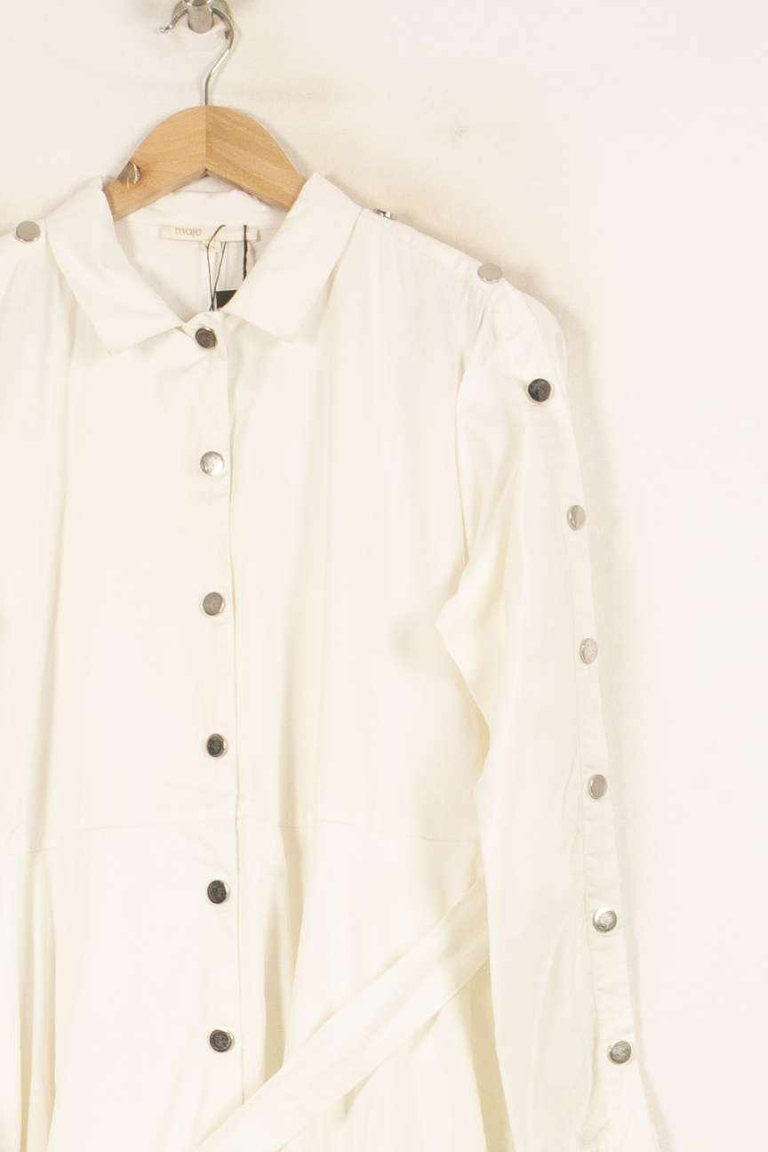 Robe Chemise Blanche - Taille L/40 de la marque Maje | PARAD46417 - Vendu par Paradigme - Image 2