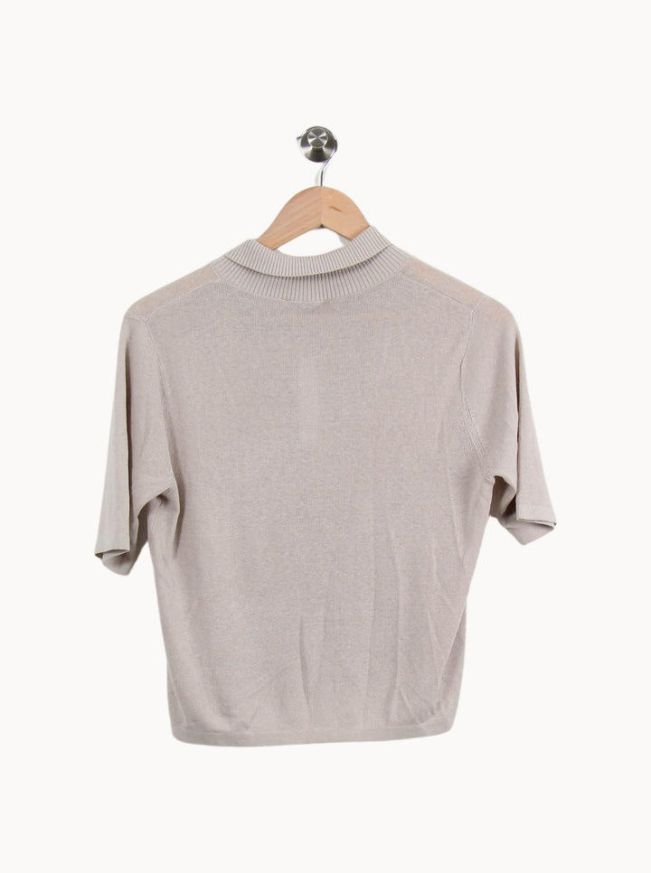 Cardigan Beige - Taille M/38 de la marque Agnès b. | PARAD46418 - Vendu par Paradigme - Image 4