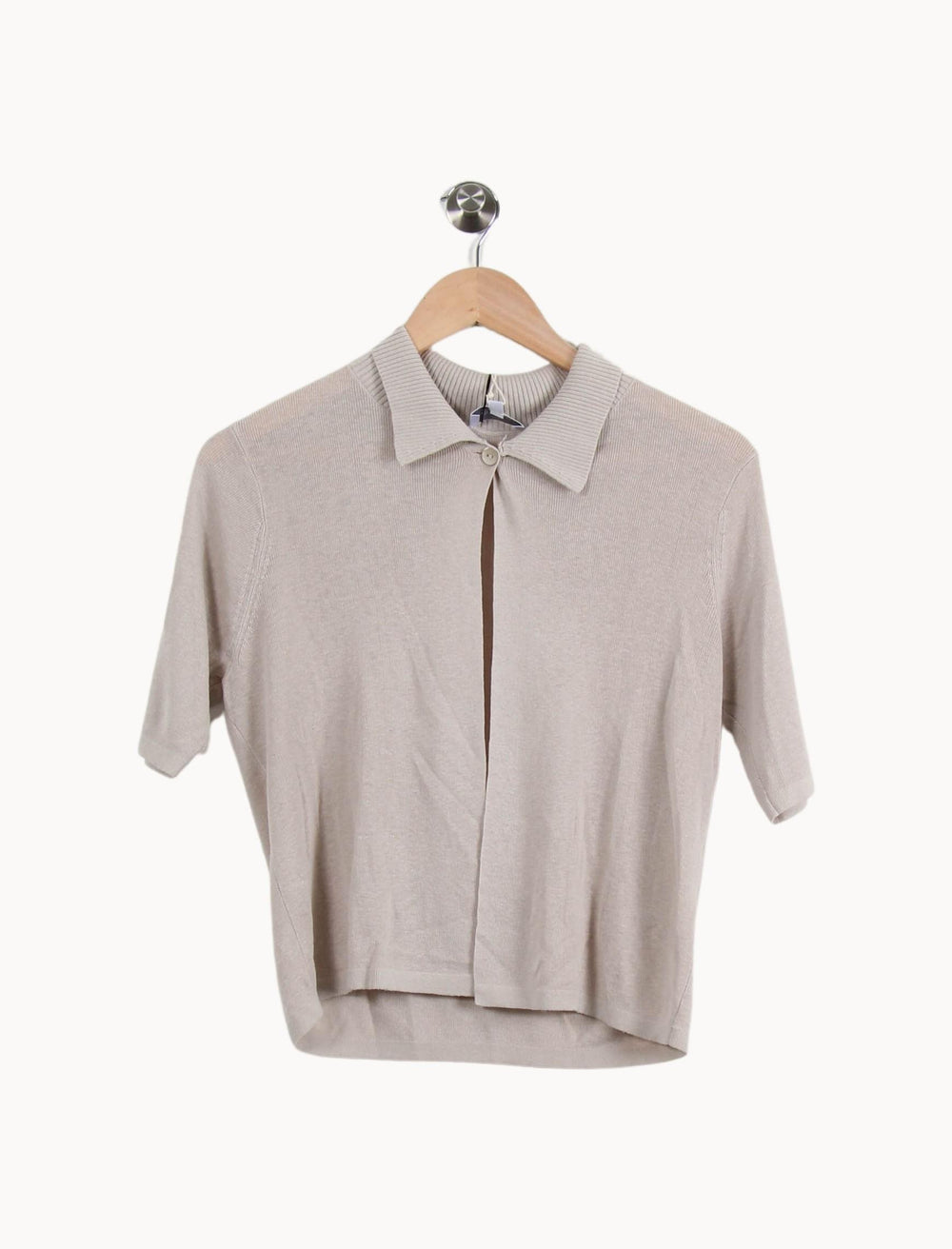 Cardigan Beige - Taille M/38 de la marque Agnès b. | PARAD46418 - Vendu par Paradigme - Image 2