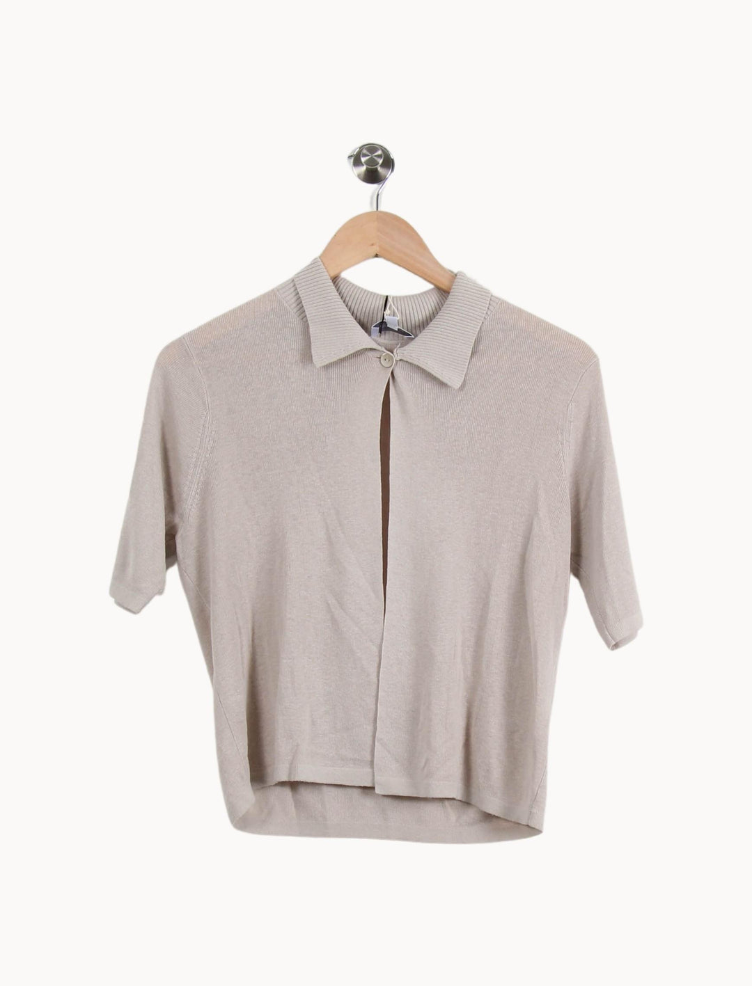 Cardigan Beige - Taille M/38 de la marque Agnès b. | PARAD46418 - Vendu par Paradigme - Image 2